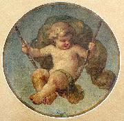 Child sitting on swing unknow artist